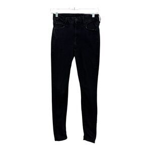 MOTHER Denim The Looker Size 24 Black Not Guilty Skinny Slim Jeans